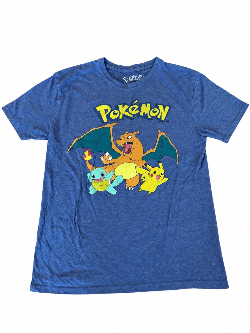 2 for $20 - Pokémon Charizard Pikachu Squirtle Blue Graphic T-Shirt Size Small